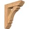 Ekena Millwork Merced Slat Smooth Bracket w/ Offset Brace, Western Red Cedar, 7 1/2"W x 28"D x 32"H BKT0806X28X32MRC06SWR - alternate 1